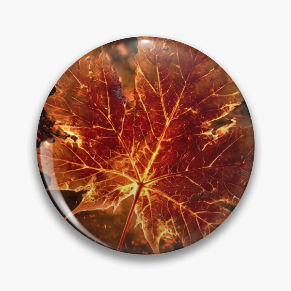 Item preview, Maple Leaf on Fire Autumn Embers Glowing Orange designed and sold by FrostyFrisby.