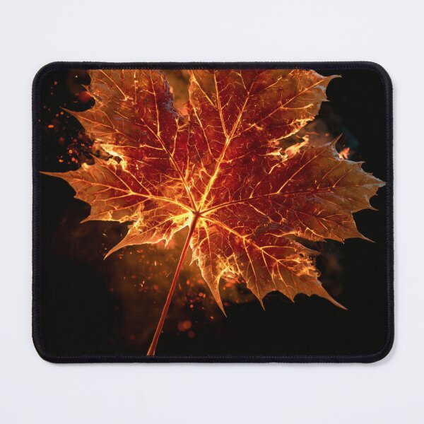 Item preview, Maple Leaf on Fire Autumn Embers Glowing Orange designed and sold by FrostyFrisby.