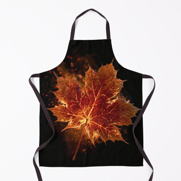 Item preview, Maple Leaf on Fire Autumn Embers Glowing Orange designed and sold by FrostyFrisby.