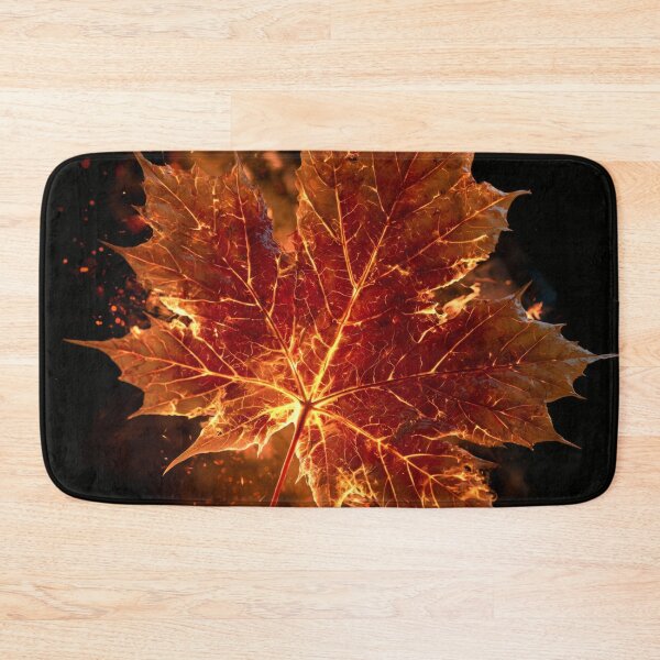 Item preview, Maple Leaf on Fire Autumn Embers Glowing Orange designed and sold by FrostyFrisby.
