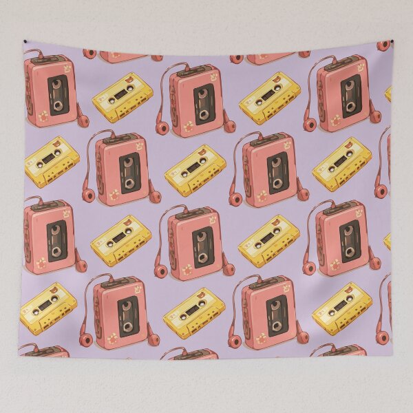 Item preview, Cassette Tape Pattern – Retro 80s & 90s Music Player 4 designed and sold by SimplePoDesign.