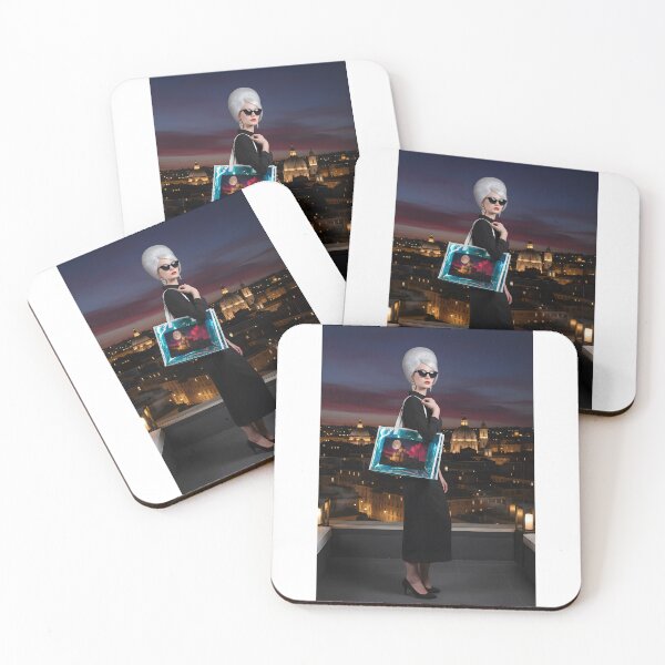 Item preview, Retro Rome Rooftop - Mod White Beehive Night Tote designed and sold by Ela Art Space .