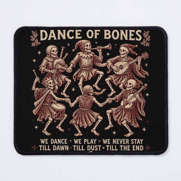 Item preview, Danse Macabre Dancing Skeleton Band Medieval Woodcut designed and sold by Wanderquill Studio.