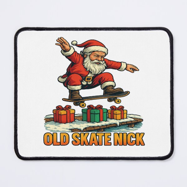 Item preview, Old Skate Nick Santa Skateboarding Christmas designed and sold by ColeLaniTrading.