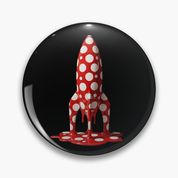 Item preview, Melting Polka Dot Space Rocket Modern Art designed and sold by YourColorsWall.