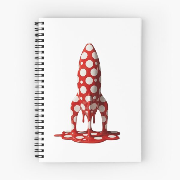 Item preview, Melting Polka Dot Space Rocket Modern Art designed and sold by YourColorsWall.