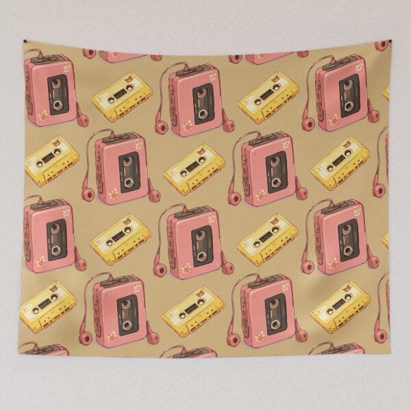 Item preview, Cassette Tape Pattern – Retro 80s & 90s Music Player 5 designed and sold by SimplePoDesign.