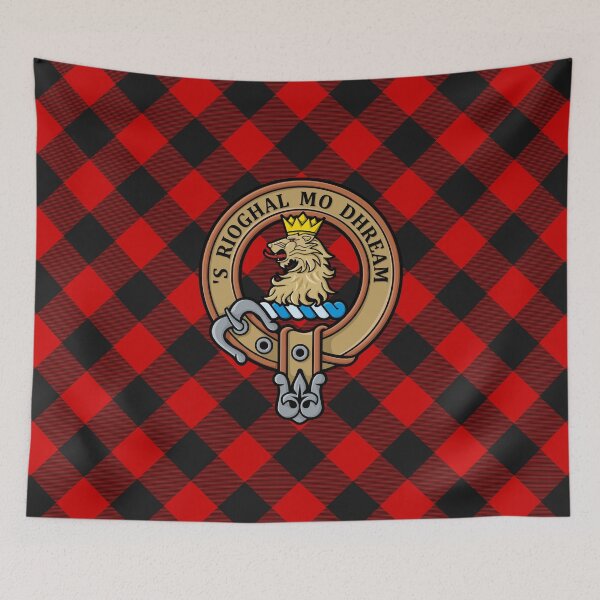 Item preview, Clan Gregor or MacGregor Crest over Rob Roy Tartan designed and sold by sifis.