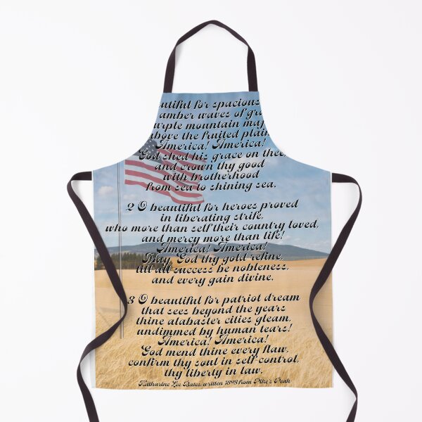 Item preview, America the beautiful (complete hymn) patriotic design designed and sold by stella literarium.