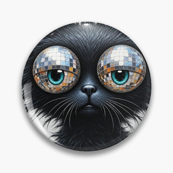 Item preview, Disco Eyes Cat designed and sold by PorchandPine.