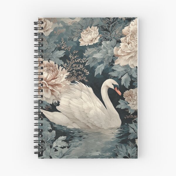 Item preview, Swan Among Peonies Floral Poster designed and sold by GoodOldPrints4.