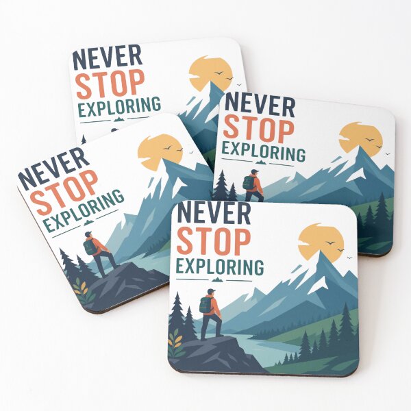 Item preview, Never stop exploring the mountains designed and sold by Genkiess.