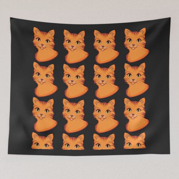 Item preview, Cute Ginger Cat Pattern designed and sold by manojbalan1968.