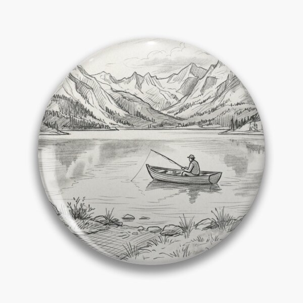Item preview, Cast Cast Cast Once Again - Vintage Fishing Sketch designed and sold by Stefanrajzer.