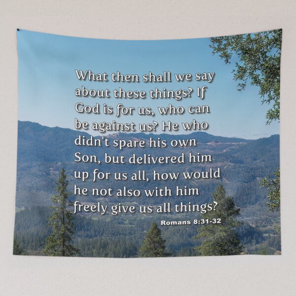 Item preview, If God Is For Us Romans 8:31-32 - Napa Valley Landscape Photograph | Christian Bible Verse Art designed and sold by InsprtnlArtbyDP.