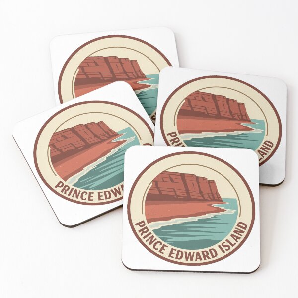 Item preview, Red sand cliffs and beach Prince Edward Island designed and sold by Sparking Synapses.