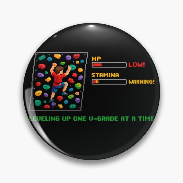 Item preview, Retro Pixel Art Bouldering: Leveling Up Quote designed and sold by Pineapple-Tree.