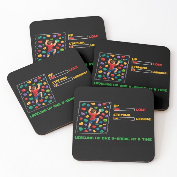 Item preview, Retro Pixel Art Bouldering: Leveling Up Quote designed and sold by Pineapple-Tree.