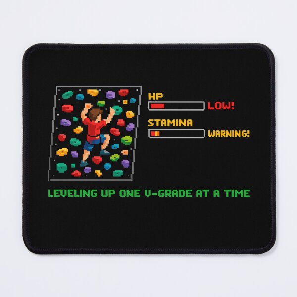 Item preview, Retro Pixel Art Bouldering: Leveling Up Quote designed and sold by Pineapple-Tree.