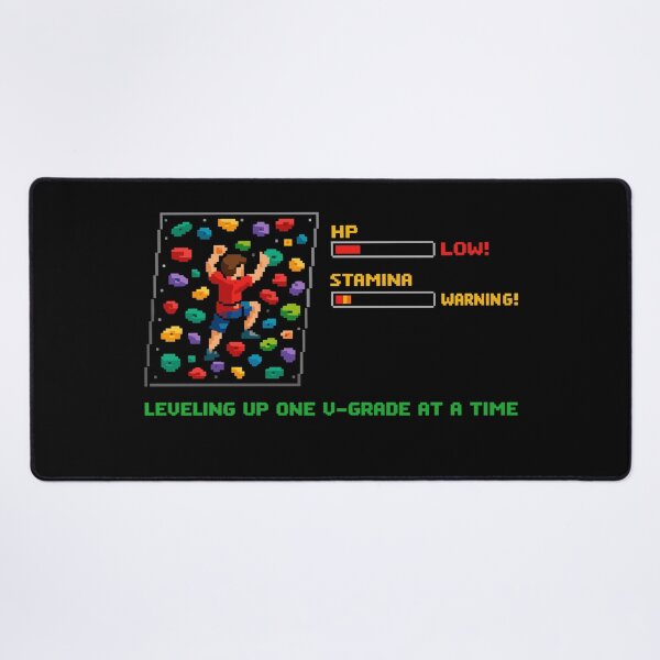 Item preview, Retro Pixel Art Bouldering: Leveling Up Quote designed and sold by Pineapple-Tree.