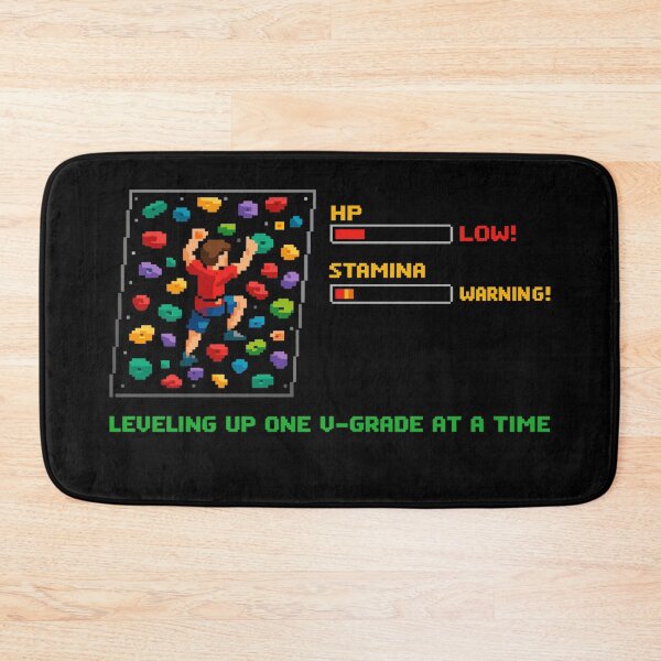 Item preview, Retro Pixel Art Bouldering: Leveling Up Quote designed and sold by Pineapple-Tree.