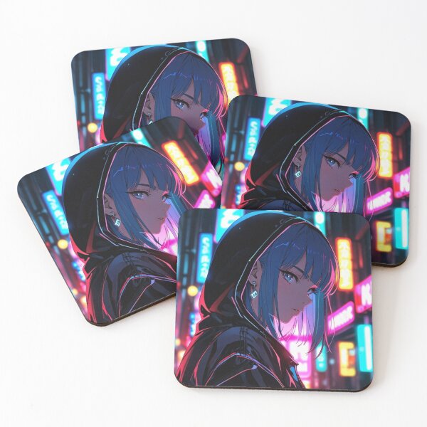 Item preview, Synthwave Anime Girl | Neon Future designed and sold by AnimDream .