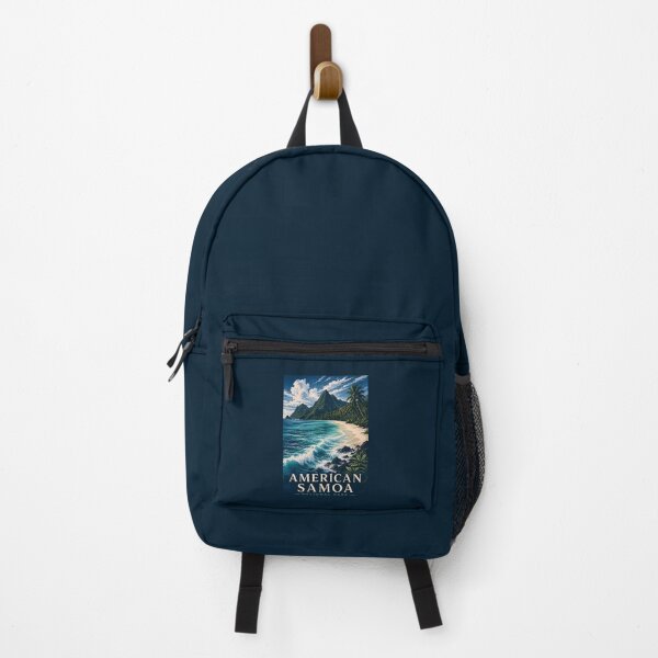 Item preview, American Samoa National Park Modern Woodblock Travel Art designed and sold by KrisSidDesigns.