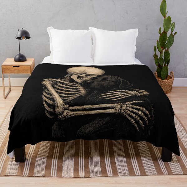 Item preview, Skeleton embracing a dog design halloween designed and sold by rafaeltto.