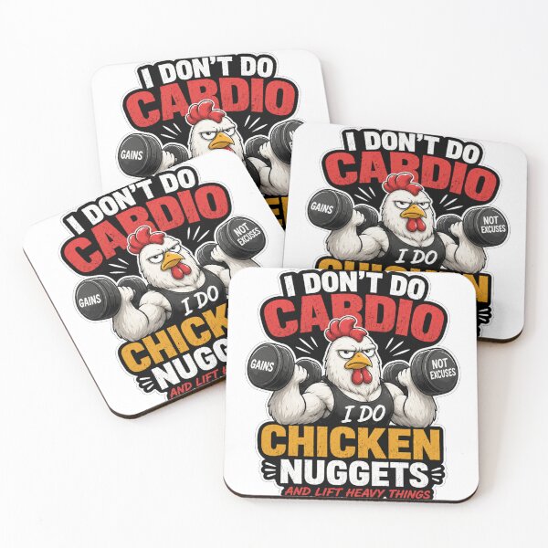 Item preview, I Don’t Do Cardio – Funny Chicken Nuggets Gym Workout designed and sold by GainzillasGymShop.