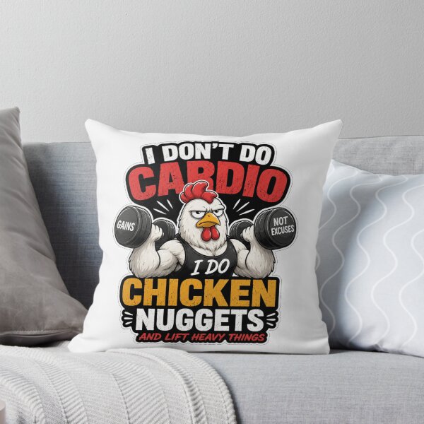 Item preview, I Don’t Do Cardio – Funny Chicken Nuggets Gym Workout designed and sold by GainzillasGymShop.