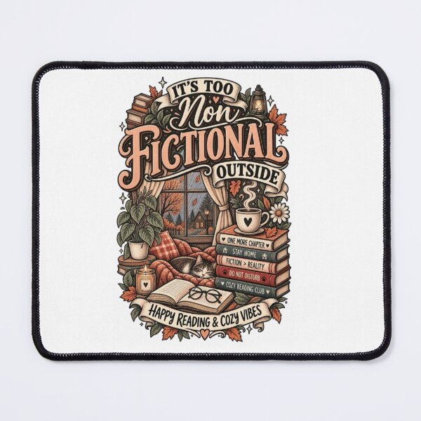 Item preview, Vireltoo It’s Too Fictional Outside T-Shirt – Cozy Reading & Book Lover Design designed and sold by ARTwy.