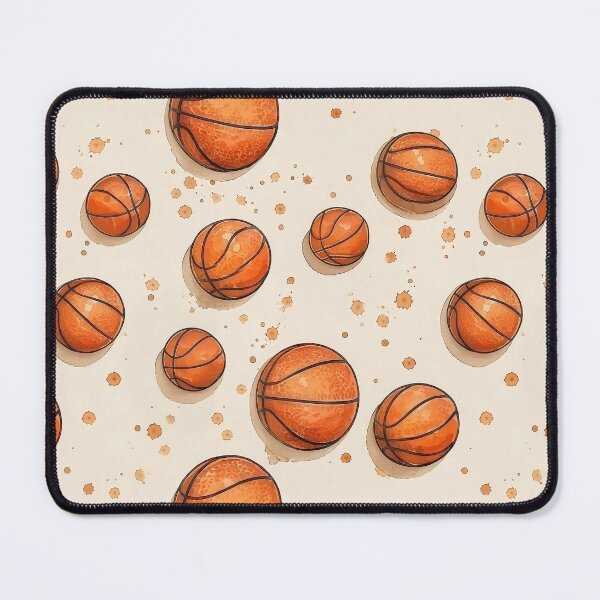 Item preview, Watercolor Basketball Pattern - Orange Sports Ball Illustration Design designed and sold by Nine Lives Studio.