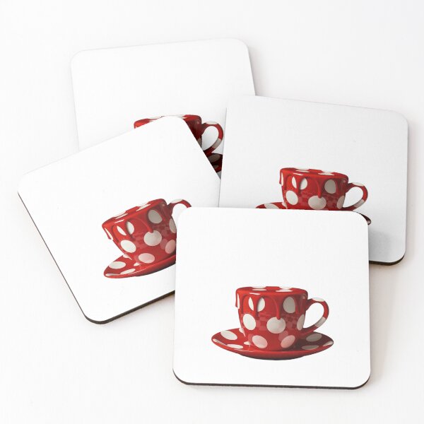 Item preview, Melting Polka Dot Coffee Cup Teacup Modern Art designed and sold by YourColorsWall.