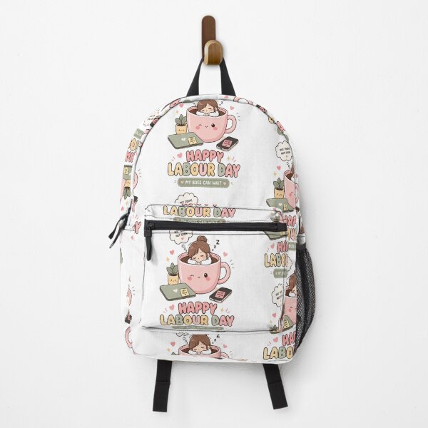 Item preview, Funny Kawaii Happy Labour Day My Boss Can Wait Cute Office Worker designed and sold by InspiredCreatives.