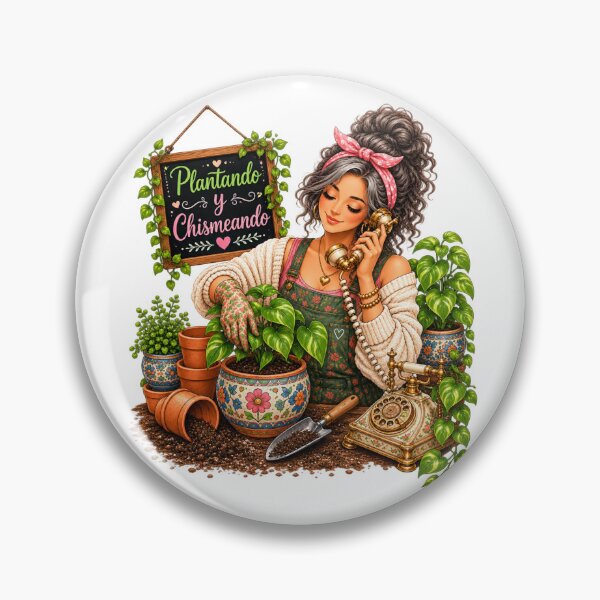 Item preview, Plantando y Chismeando – Funny Latina Plant Mom & Houseplant Lover designed and sold by CottageGardenCo.