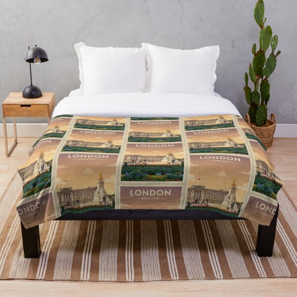 Item preview, London Vintage Travel Art - Buckingham Palace - England designed and sold by Wanderprintt.