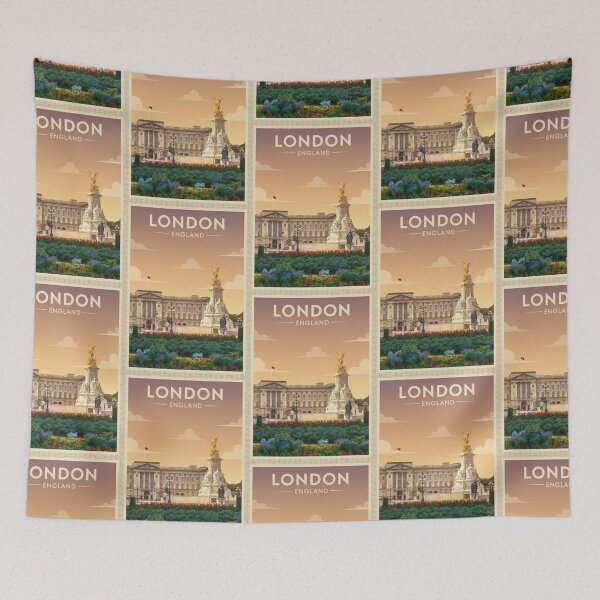 Item preview, London Vintage Travel Art - Buckingham Palace - England designed and sold by Wanderprintt.