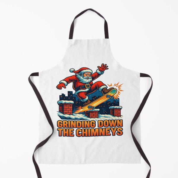 Item preview, Grinding Down The Chimneys Santa Skateboarding Christmas designed and sold by ColeLaniTrading.