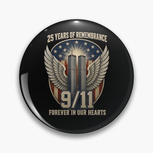 Item preview, 9/11 25 Years of Remembrance, September 11 Memorial, Forever In Our Hearts, Patriotic Tribute, Fallen Heroes Memorial Art designed and sold by howsamluca.