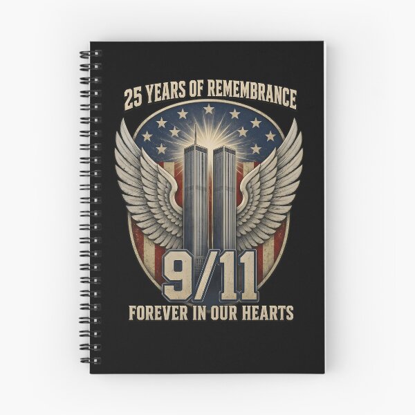 Item preview, 9/11 25 Years of Remembrance, September 11 Memorial, Forever In Our Hearts, Patriotic Tribute, Fallen Heroes Memorial Art designed and sold by howsamluca.