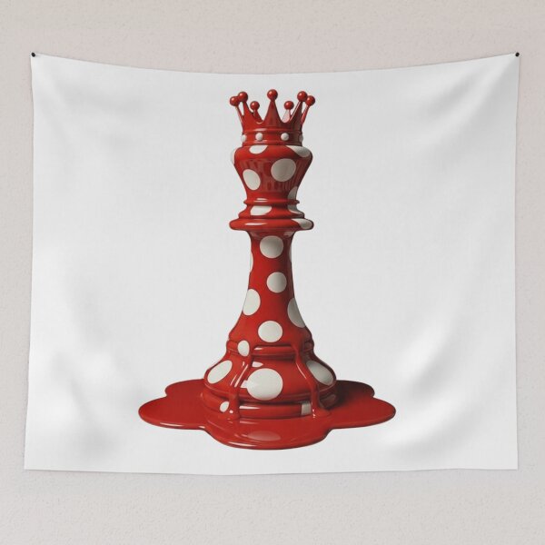 Item preview, Melting Polka Dot Chess Queen Modern Art designed and sold by YourColorsWall.