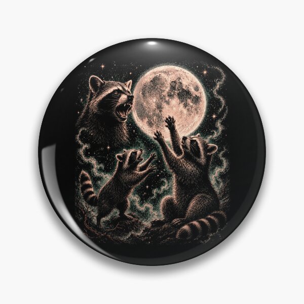 Item preview, Moonlit Raccoons – Mystical Gothic Wildlife Under a Full Moon designed and sold by SOUFIANE1991.