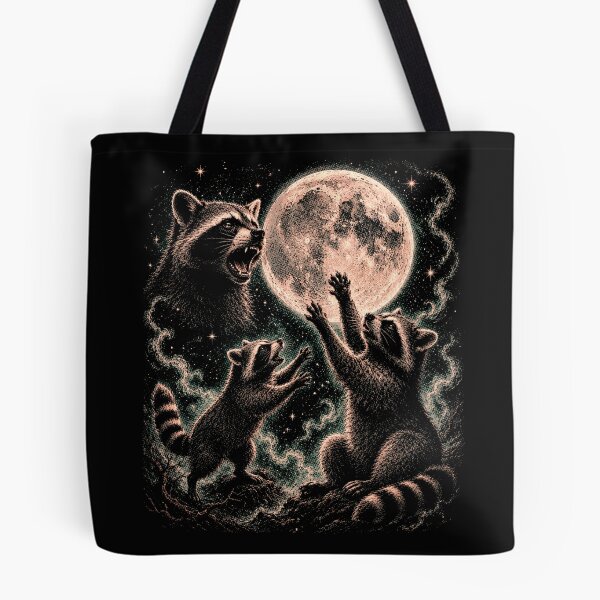 Item preview, Moonlit Raccoons – Mystical Gothic Wildlife Under a Full Moon designed and sold by SOUFIANE1991.