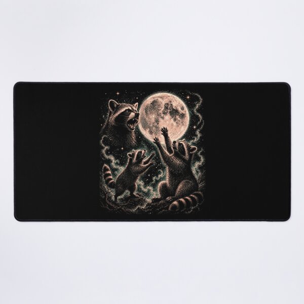Item preview, Moonlit Raccoons – Mystical Gothic Wildlife Under a Full Moon designed and sold by SOUFIANE1991.