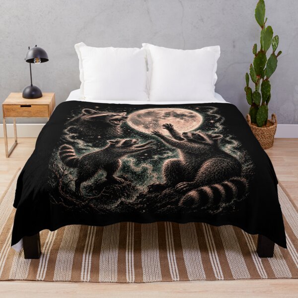 Item preview, Moonlit Raccoons – Mystical Gothic Wildlife Under a Full Moon designed and sold by SOUFIANE1991.