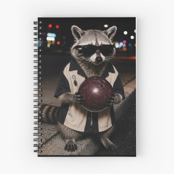 Item preview, Funny Cool Raccoon with Sunglasses Holding a Bowling Ball designed and sold by SunfullyYours.