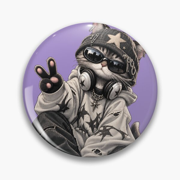 Item preview, Y2K Grunge Streetwear Cat designed and sold by Peac7e.