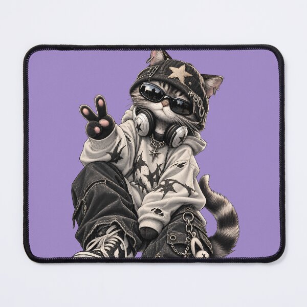 Item preview, Y2K Grunge Streetwear Cat designed and sold by Peac7e.