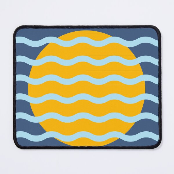 Item preview, Modern Minimalist Sunset Over Waves - Navy & Gold Abstract Coastal Seascape designed and sold by nineFlorals.
