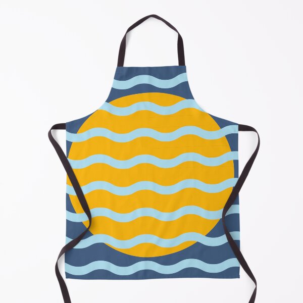 Item preview, Modern Minimalist Sunset Over Waves - Navy & Gold Abstract Coastal Seascape designed and sold by nineFlorals.